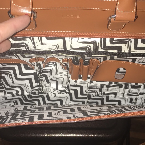 Lodiis Audrey Brera Brief Computer Comp Toffee leather! - Picture 3 of 10